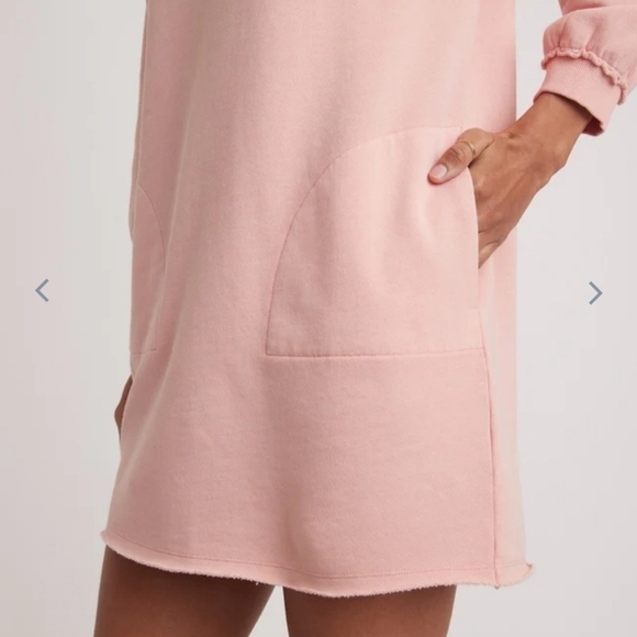 MARINE layer Sweatshirt Dress in Seashell Pink - Picture 4 of 8